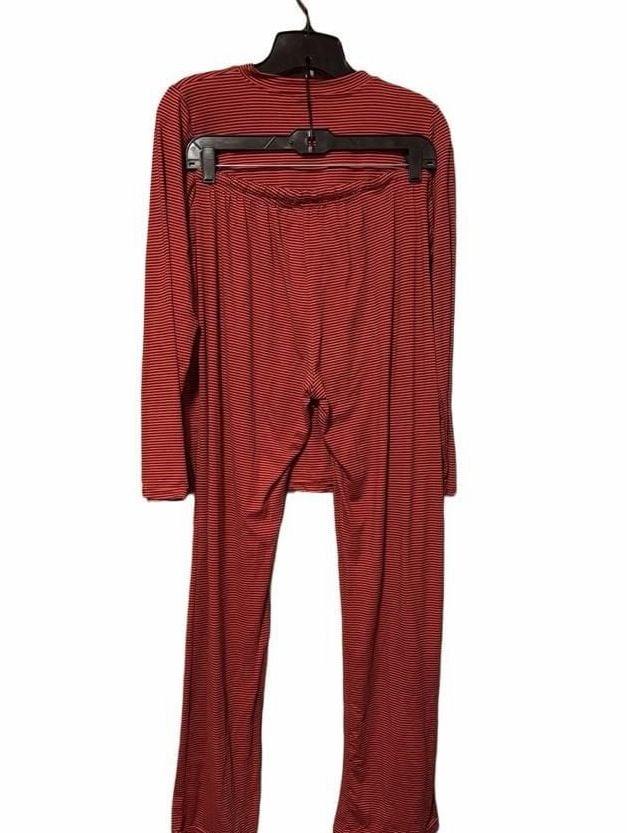 Faded Essentials Pajama Set Red Striped Lounge small 4