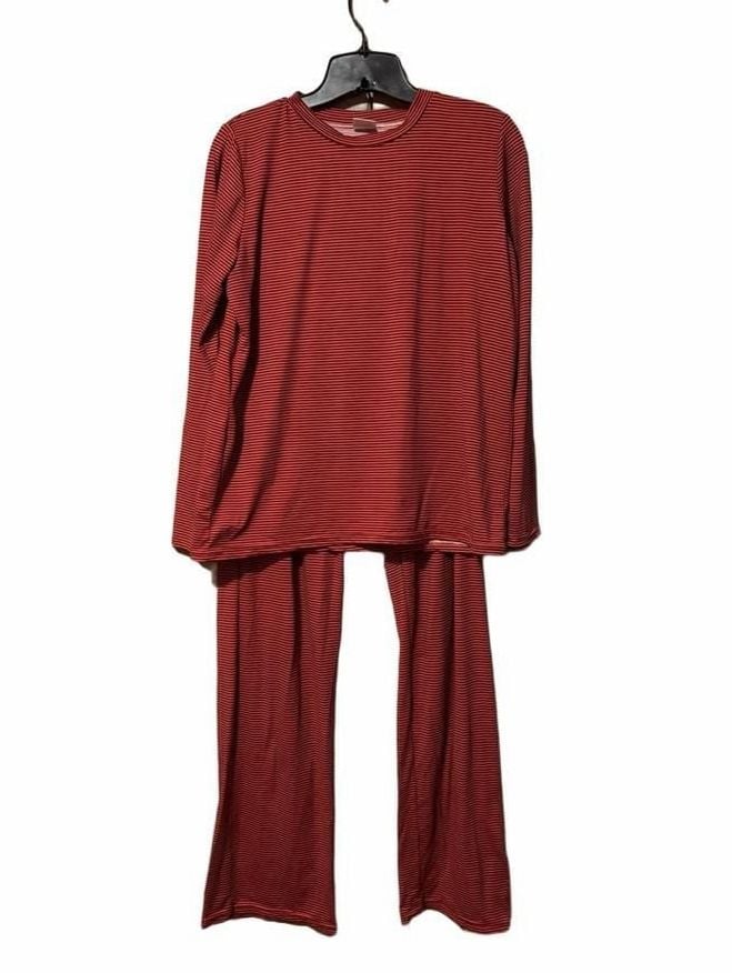 Faded Essentials Pajama Set Red Striped Lounge small 3