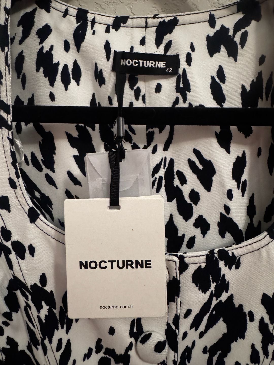 Nocturne Black White Animal Print Fitted Jacket NWT XL $265 MSRP 5
