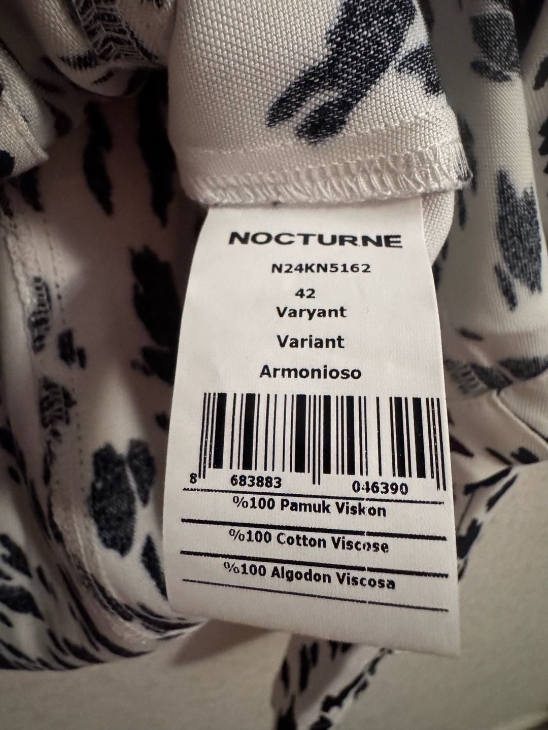 Nocturne Black White Animal Print Fitted Jacket NWT XL $265 MSRP 8