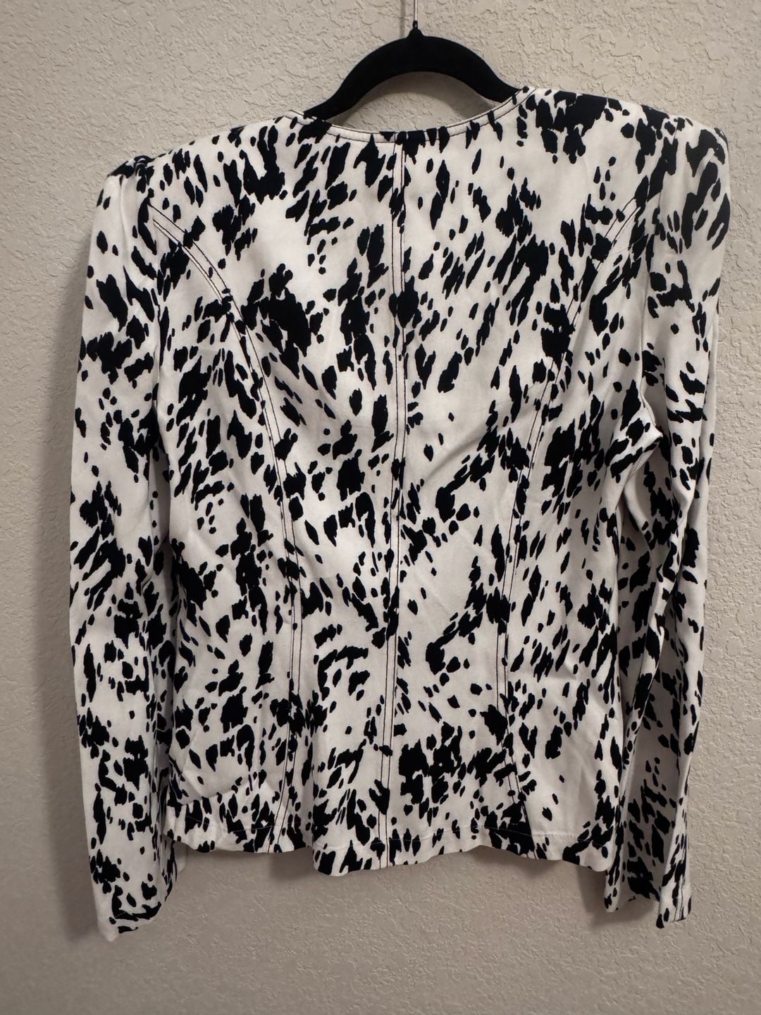 Nocturne Black White Animal Print Fitted Jacket NWT XL $265 MSRP 9