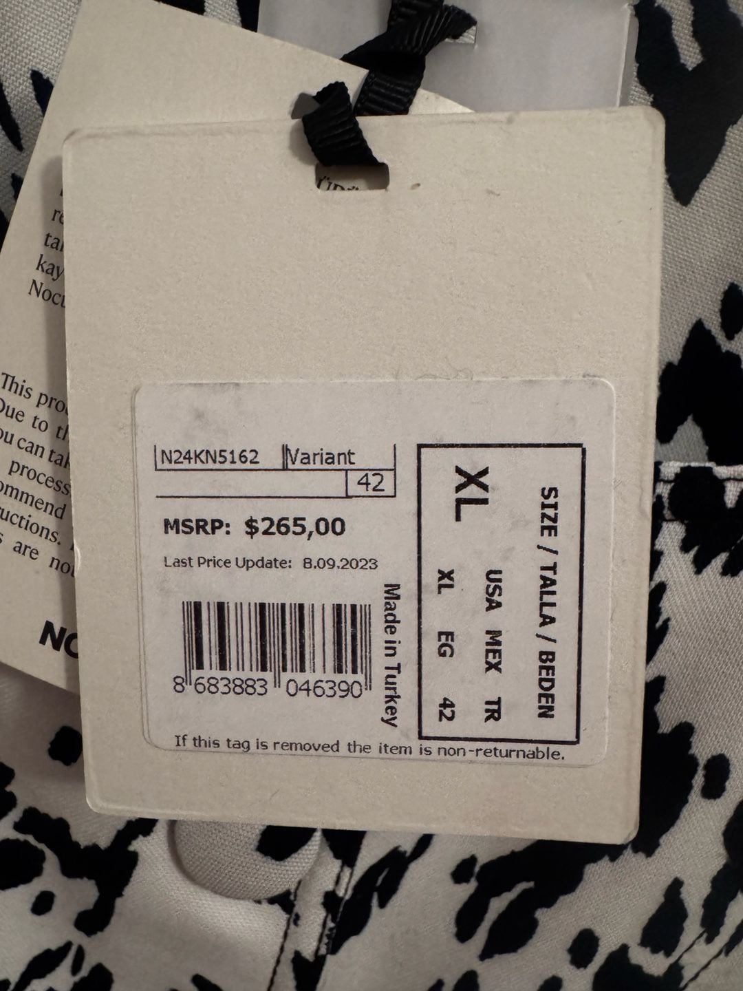 Nocturne Black White Animal Print Fitted Jacket NWT XL $265 MSRP 10