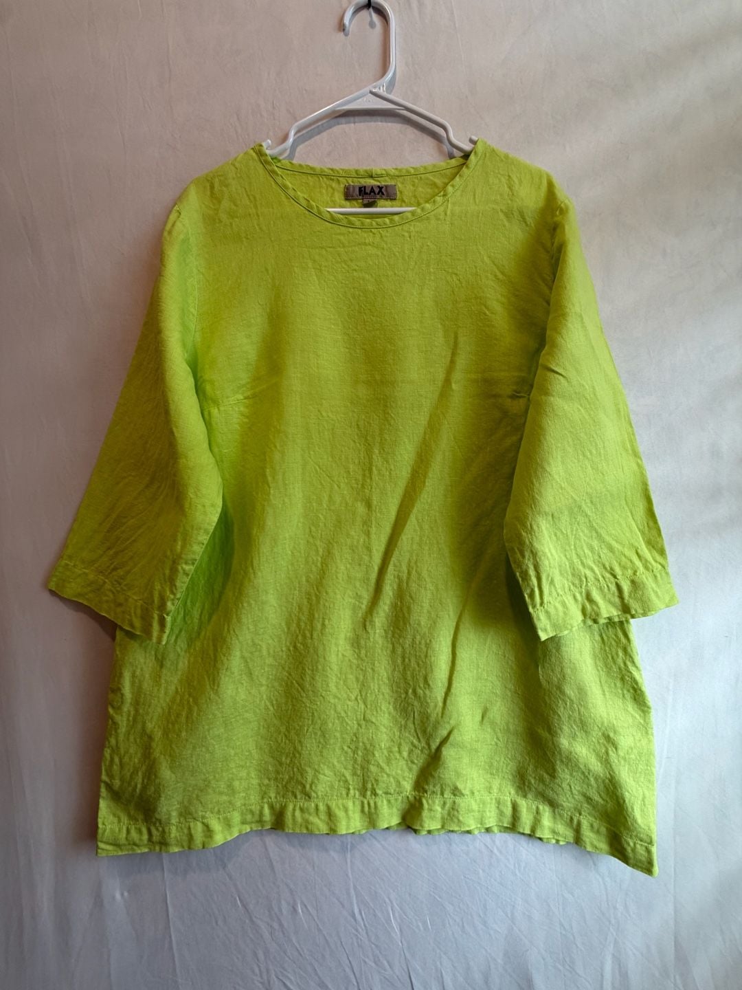 Flax Linen Top Size M Green 2