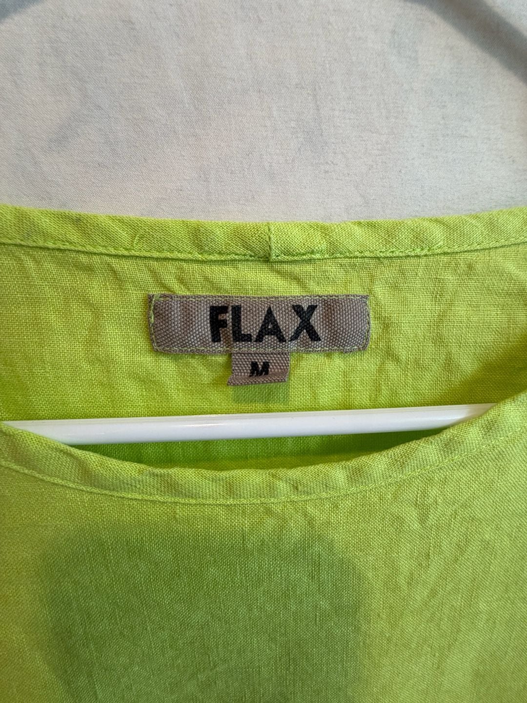 Flax Linen Top Size M Green 3