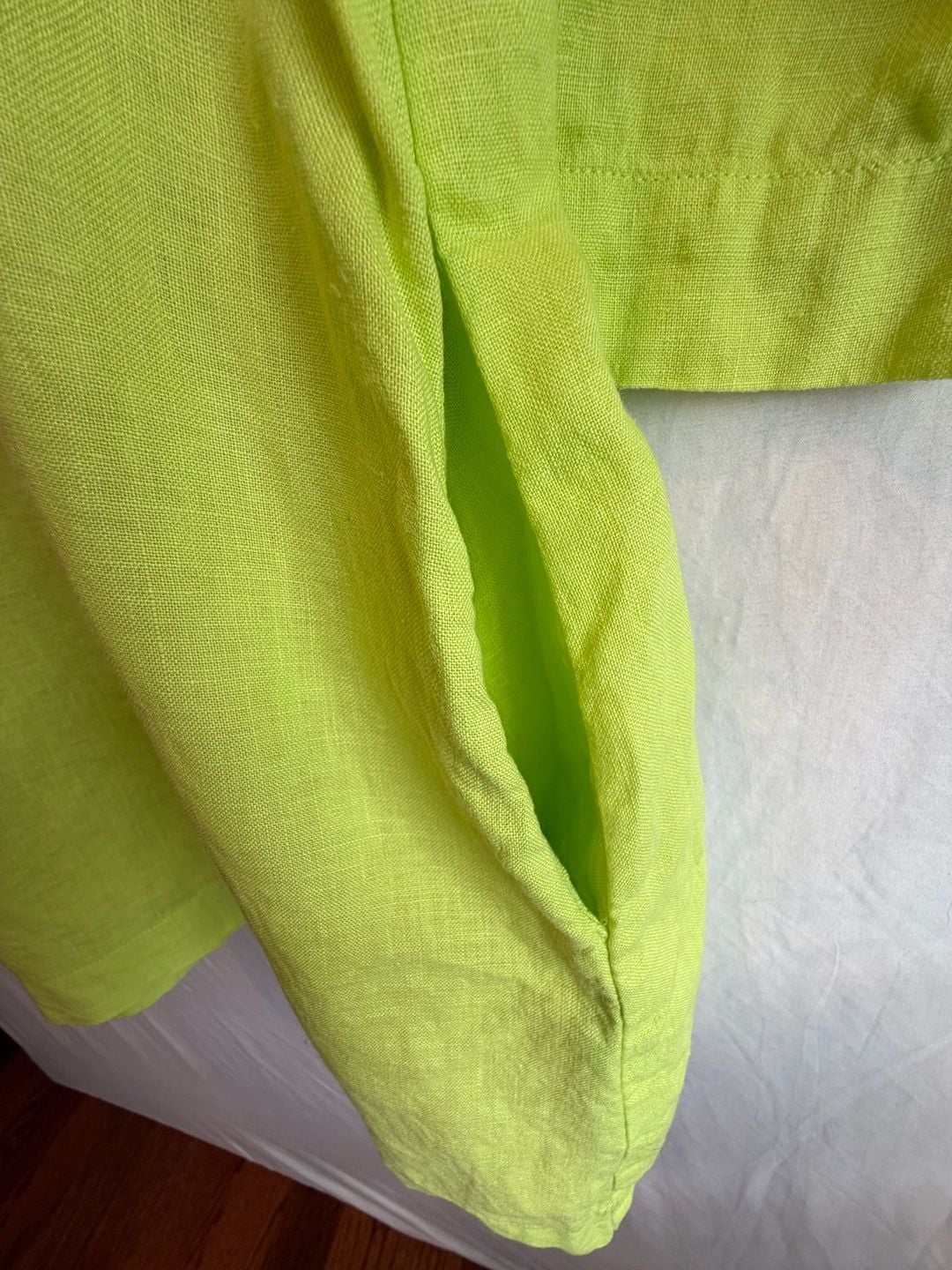 Flax Linen Top Size M Green 6