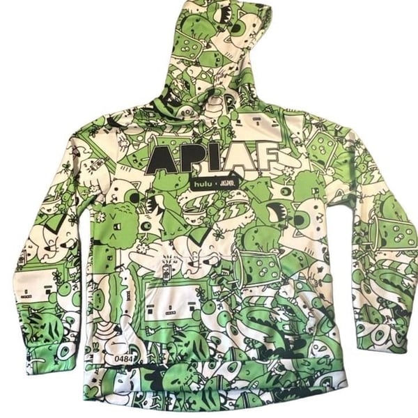 APIAF Hulu x Jasper Hoodie Green White All Over Print