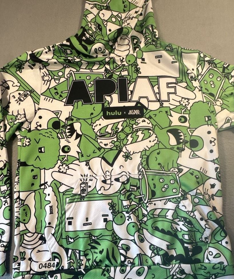 APIAF Hulu x Jasper Hoodie Green White All Over Print 3