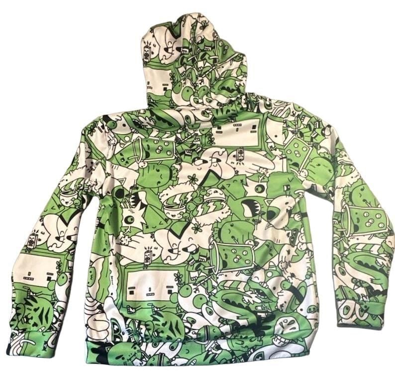 APIAF Hulu x Jasper Hoodie Green White All Over Print 5