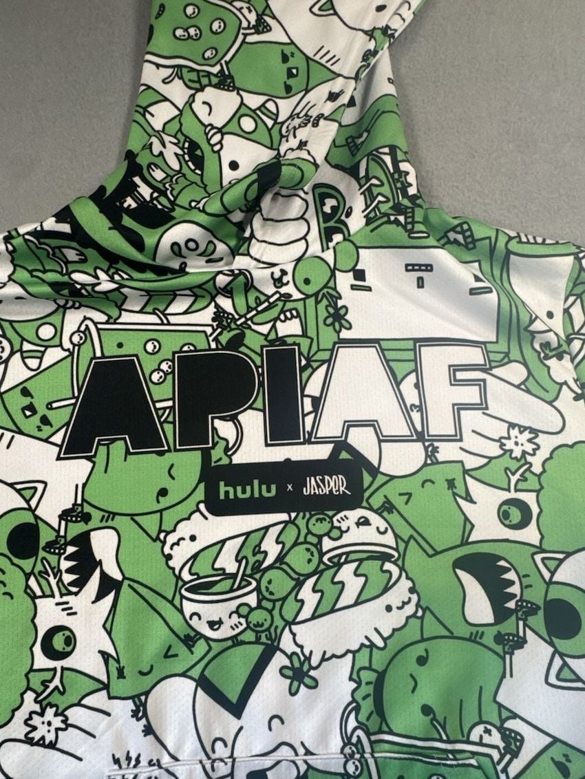 APIAF Hulu x Jasper Hoodie Green White All Over Print 4