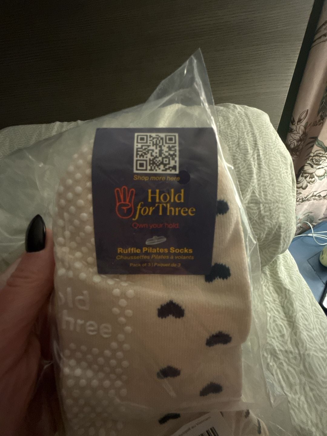 Hold for Three Ruffle Pilates Socks Pack of 3 2