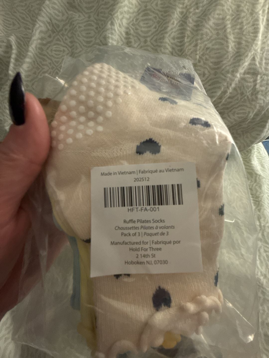 Hold for Three Ruffle Pilates Socks Pack of 3 3