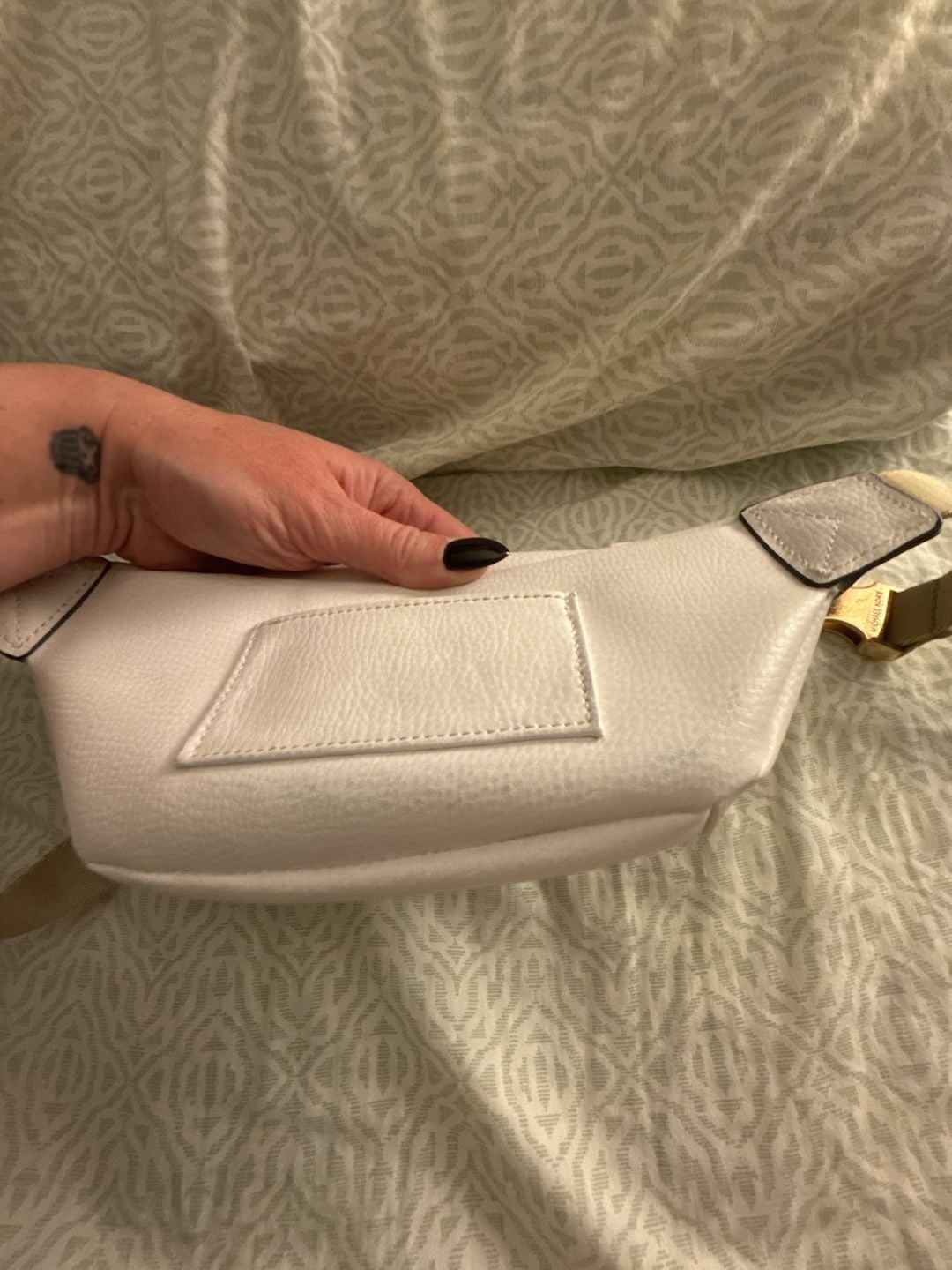 Michael Kors Pebbled Leather Belt Bag One Size White 5