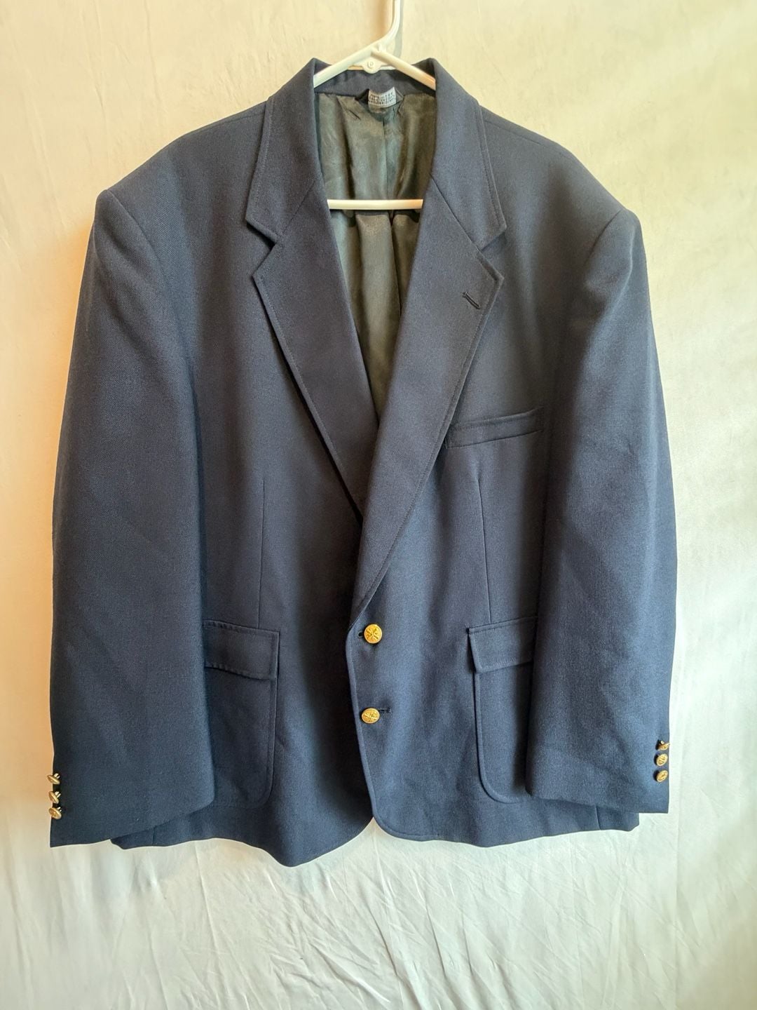 Ivy Crew Blazer Size 50R Navy Blue Gold Buttons Sport Coat USA Made 2
