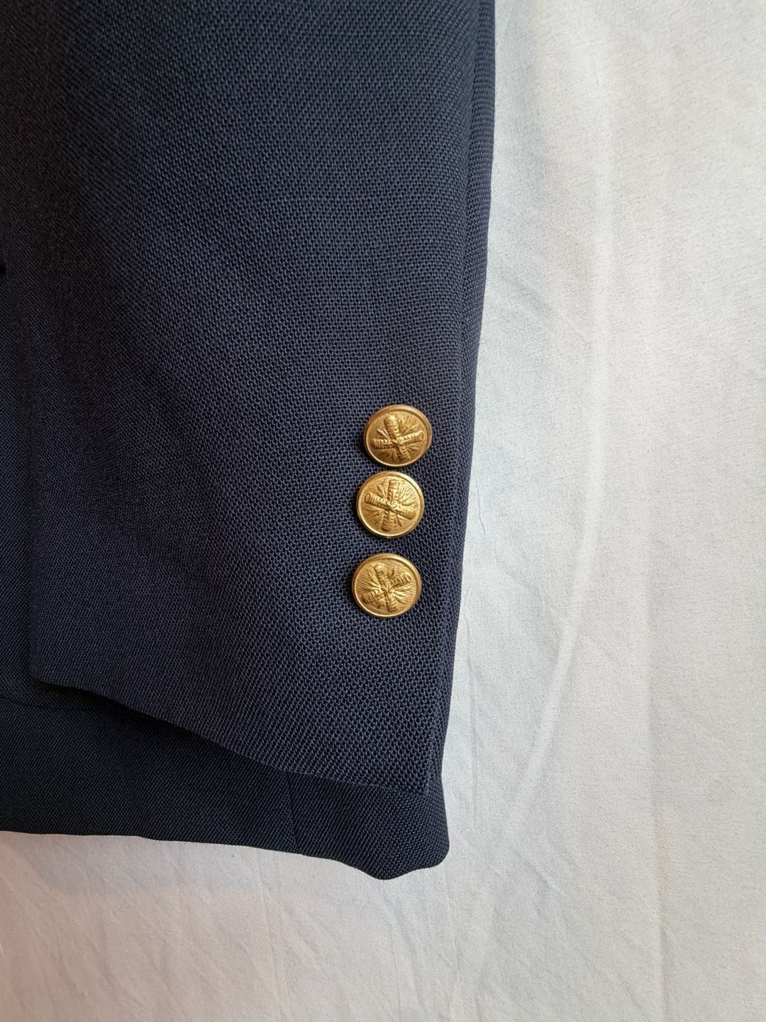 Ivy Crew Blazer Size 50R Navy Blue Gold Buttons Sport Coat USA Made 7