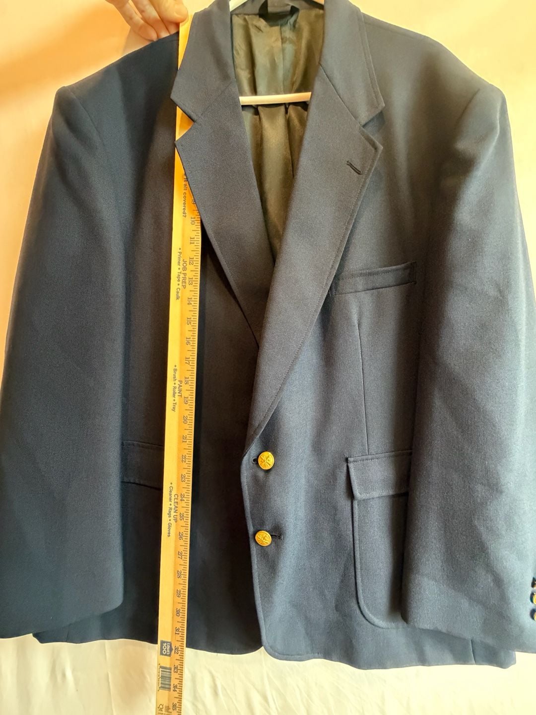 Ivy Crew Blazer Size 50R Navy Blue Gold Buttons Sport Coat USA Made 8