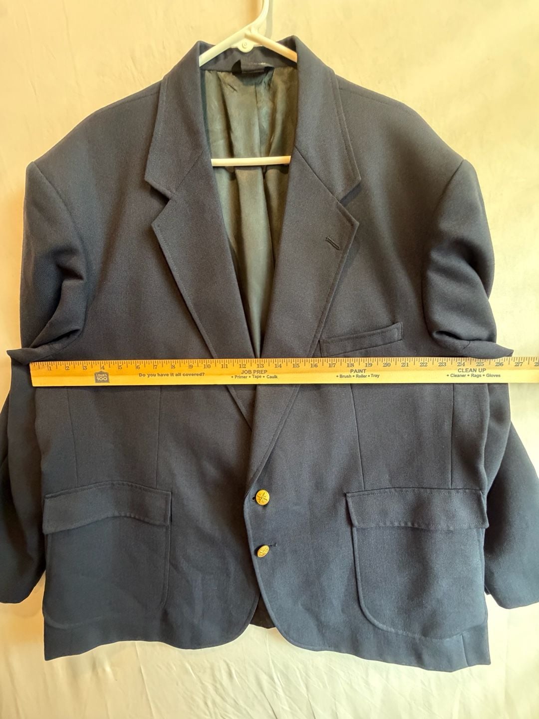Ivy Crew Blazer Size 50R Navy Blue Gold Buttons Sport Coat USA Made 9