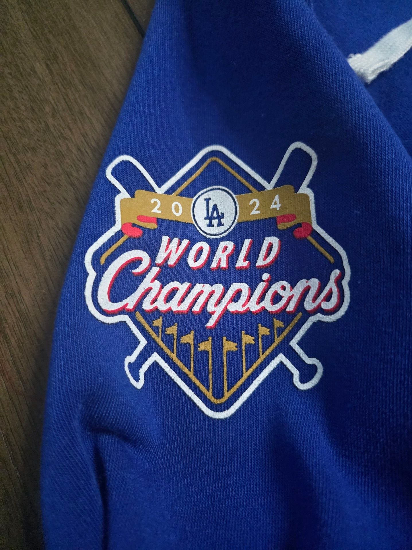 Dodgers Los Angeles Dodgers Hoodie Size M Blue World Champions 4