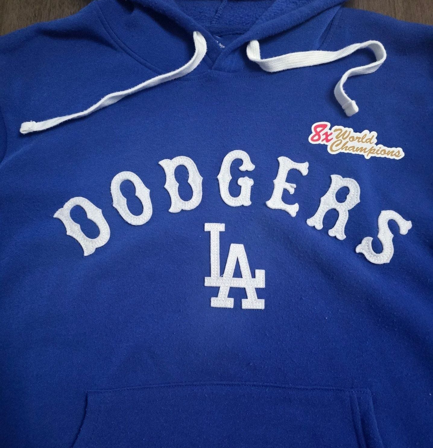 Dodgers Los Angeles Dodgers Hoodie Size M Blue World Champions 3