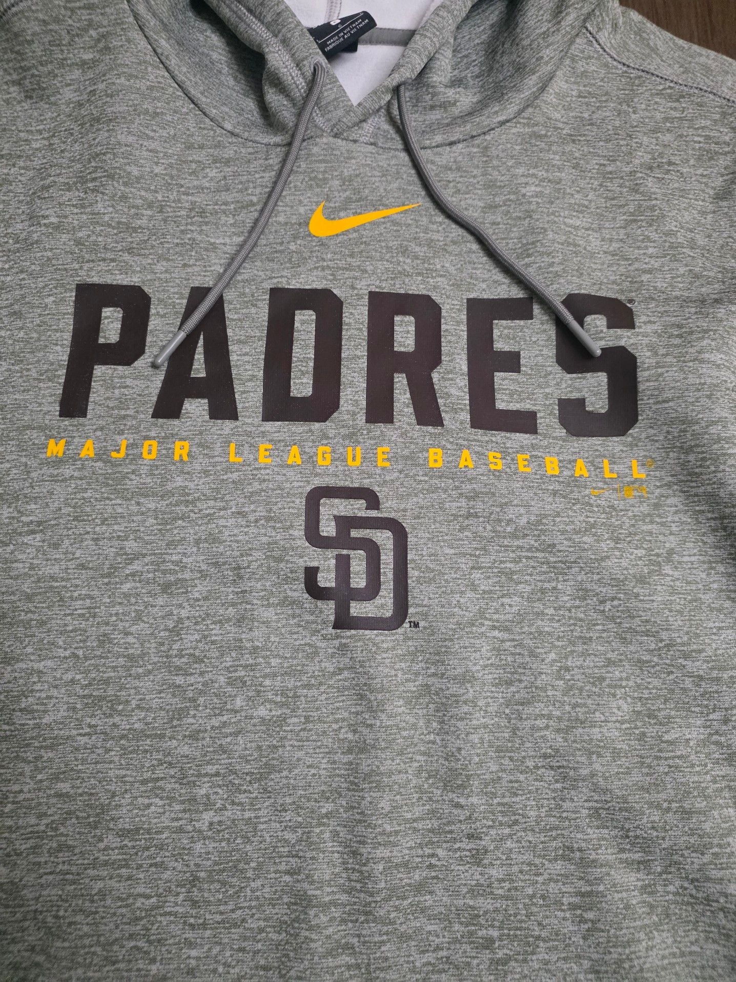 Nike San Diego Padres Dri-Fit Hoodie Size L Heather Gray 3