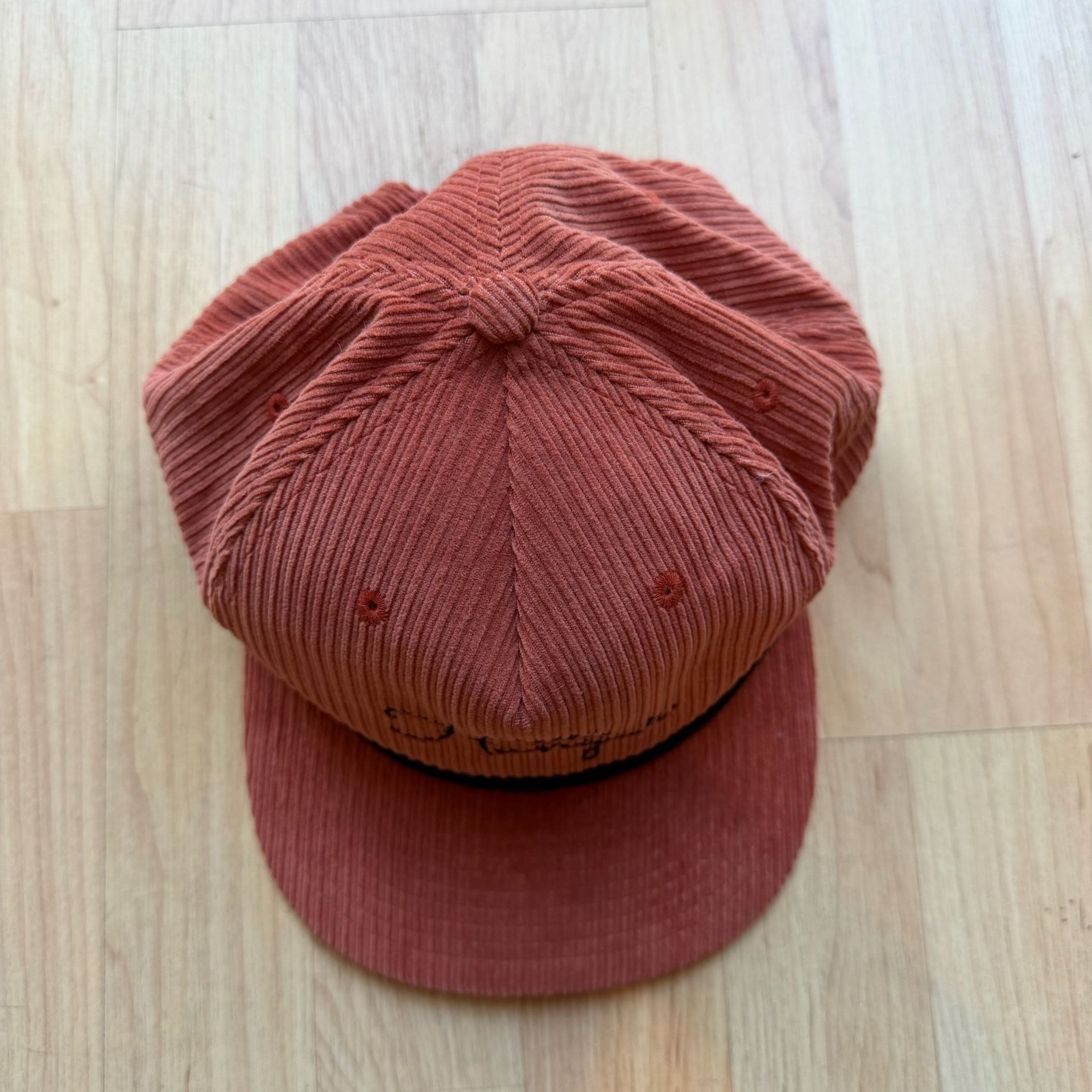 You Know The Hangar Hat Orange Corduroy Snapback 3