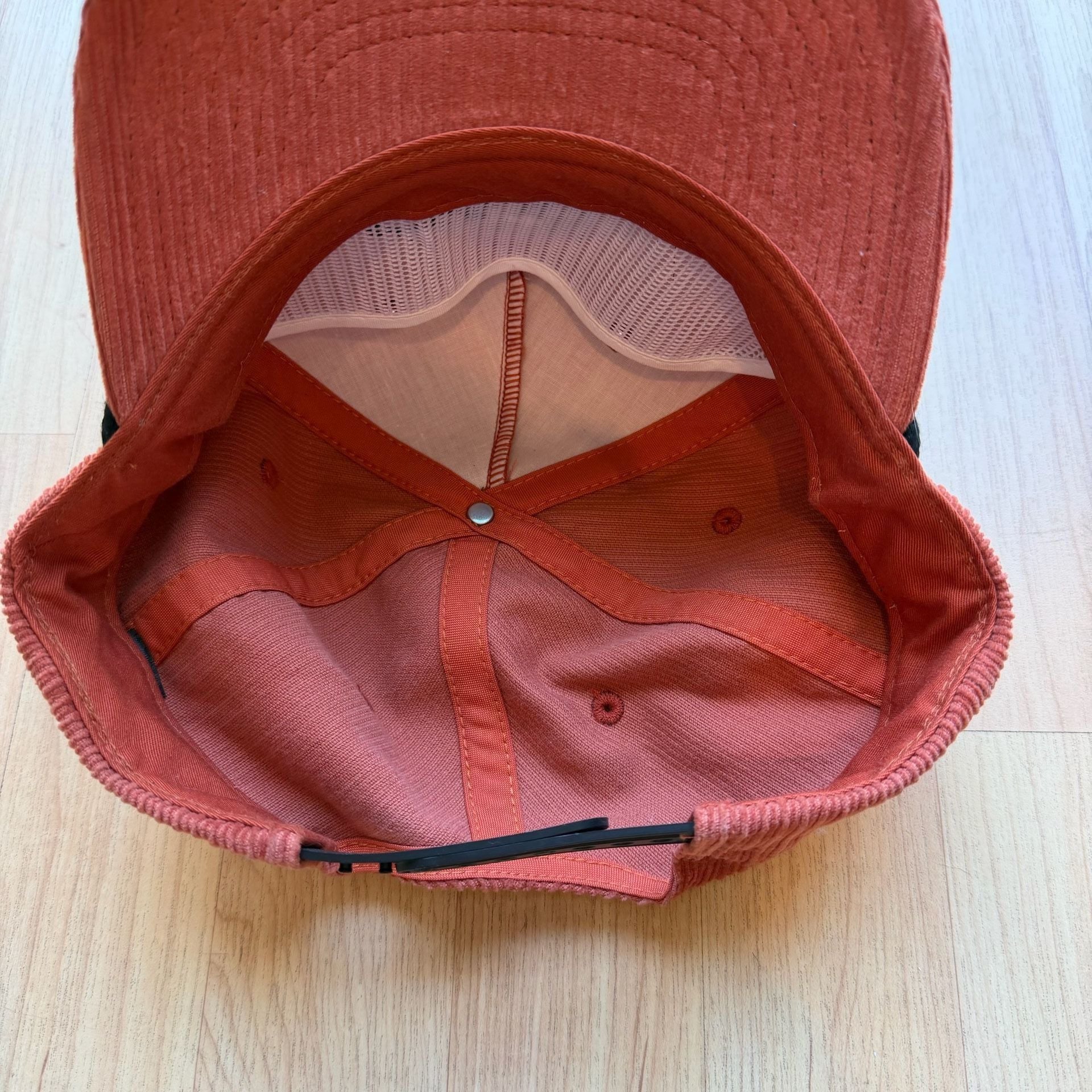 You Know The Hangar Hat Orange Corduroy Snapback 6