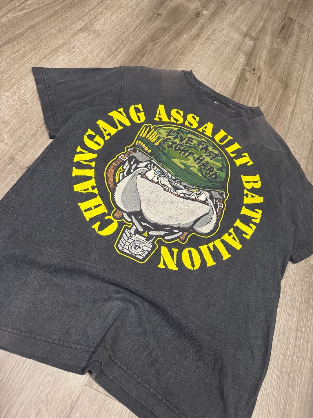 Vintage 2002 WWE John Cena Chain Gang Assault Tee

 9