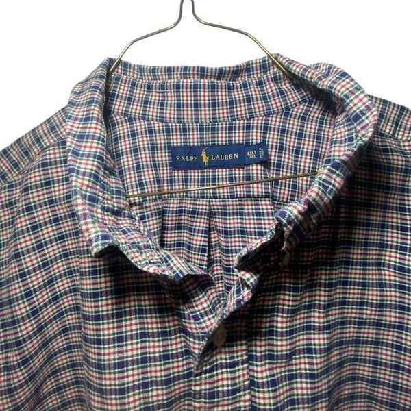 Vintage Ralph Lauren Men’s 4XLT Big & Tall Button Down Long Sleeve Plaid Casual