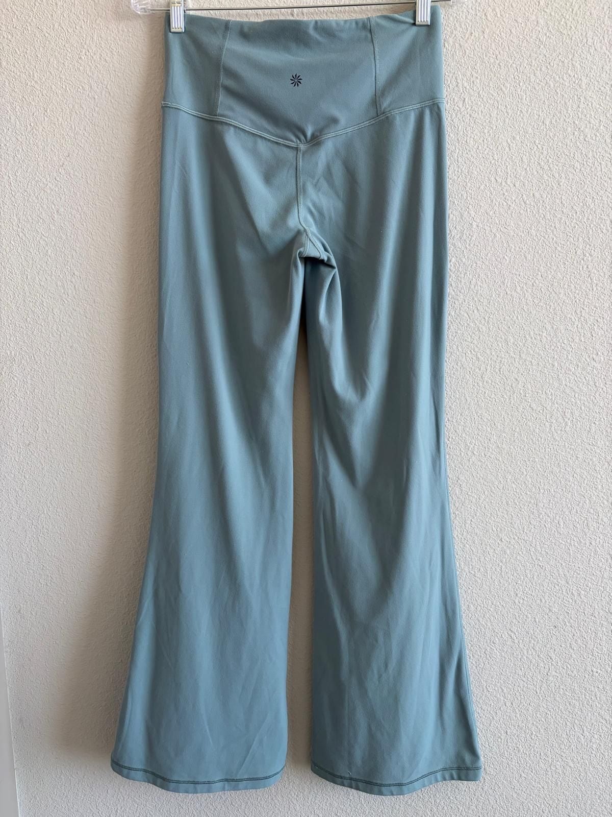 Athleta Elation Flare Pant Size M Blue Green Yoga Leggings 3