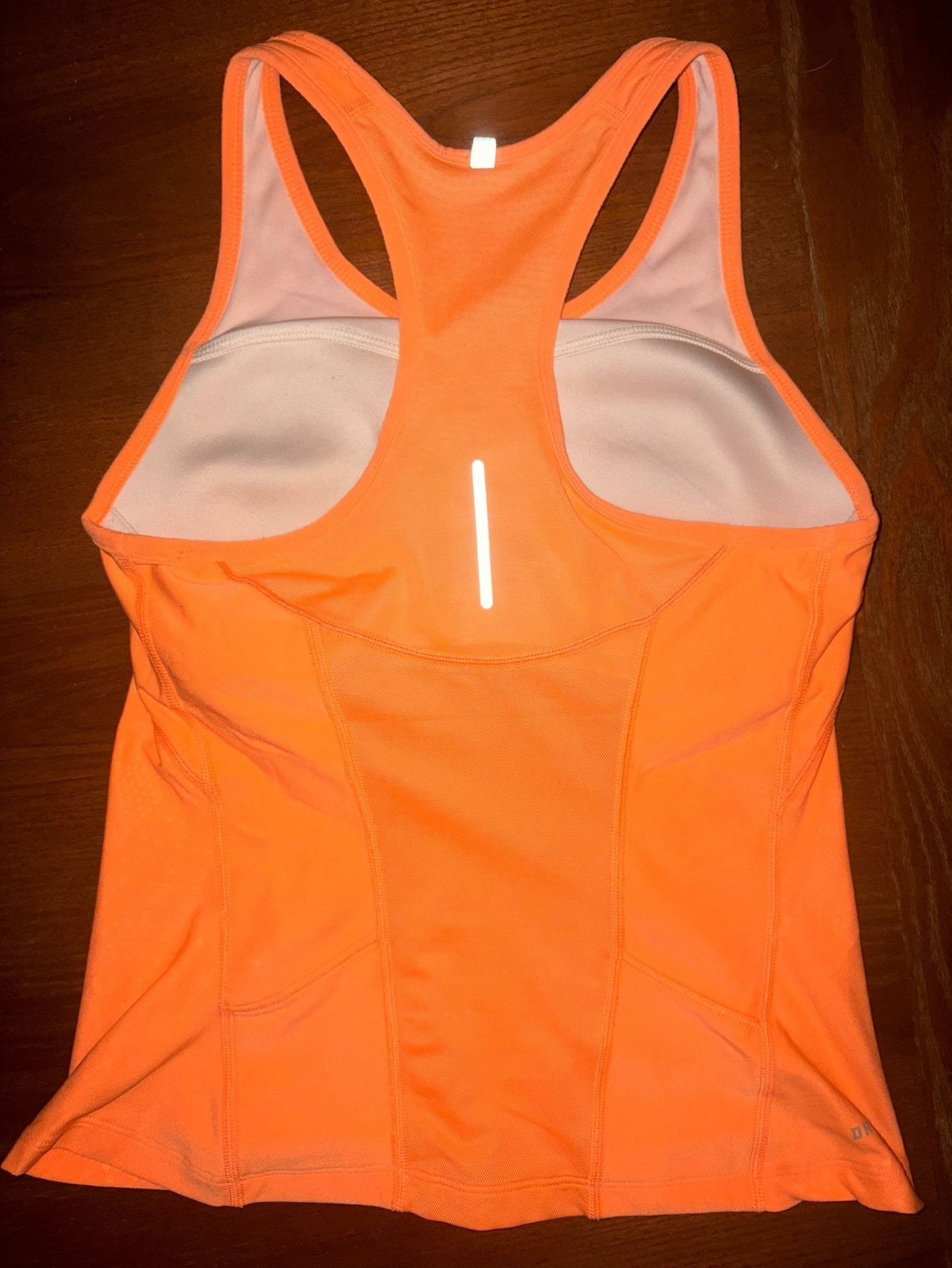 Nike Dri-Fit Tank Top Size S Orange Athletic Racerback 4