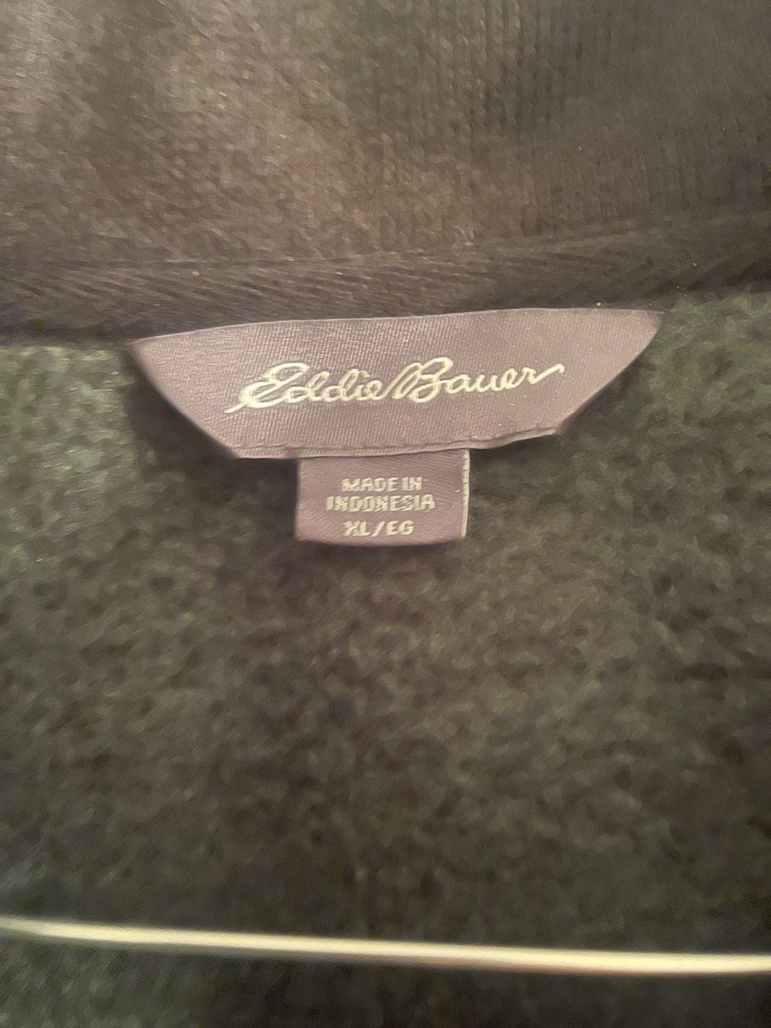 Eddie Bauer Fleece Quarter-Zip Pullover Size XL Green Heather 4