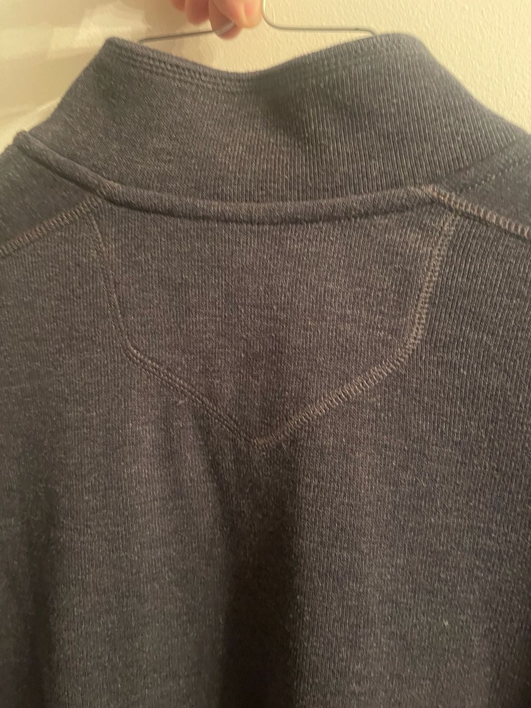 Eddie Bauer Quarter-Zip Pullover Size 2XL Dark Gray Marled Mock Neck 4