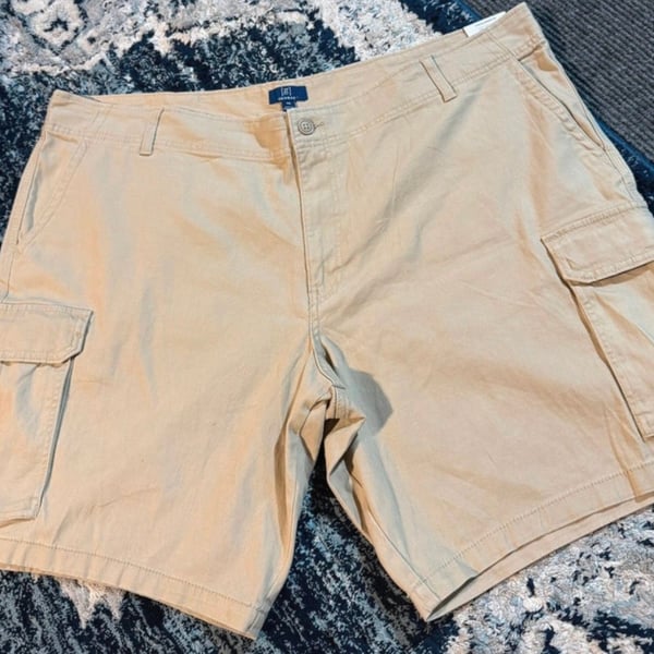 George Cargo Shorts Size 46 Khaki Tan Stretch