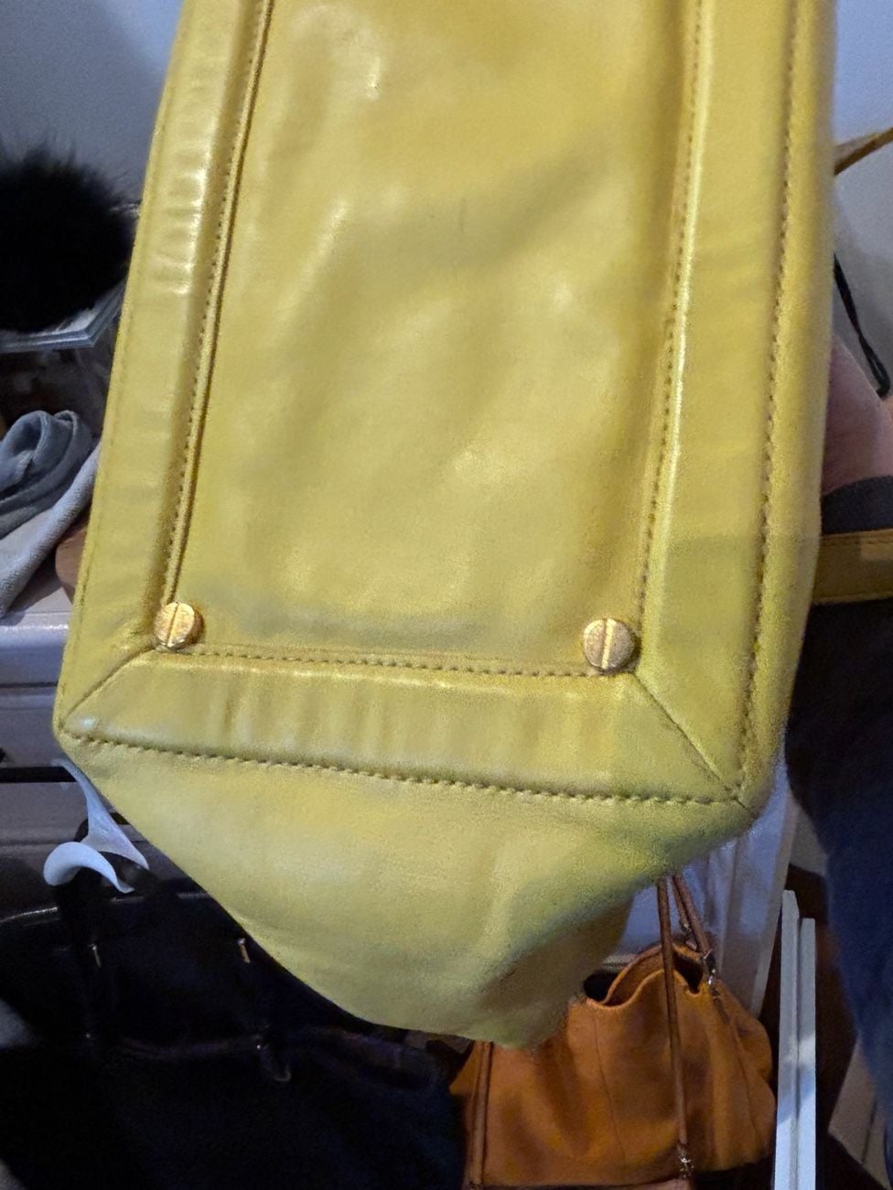 Marc By Marc Jacobs Yellow Leather Handbag 9