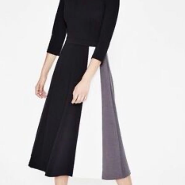 Boden Claudia Ponte Midi Dress Size US 18L Black Colorblock
