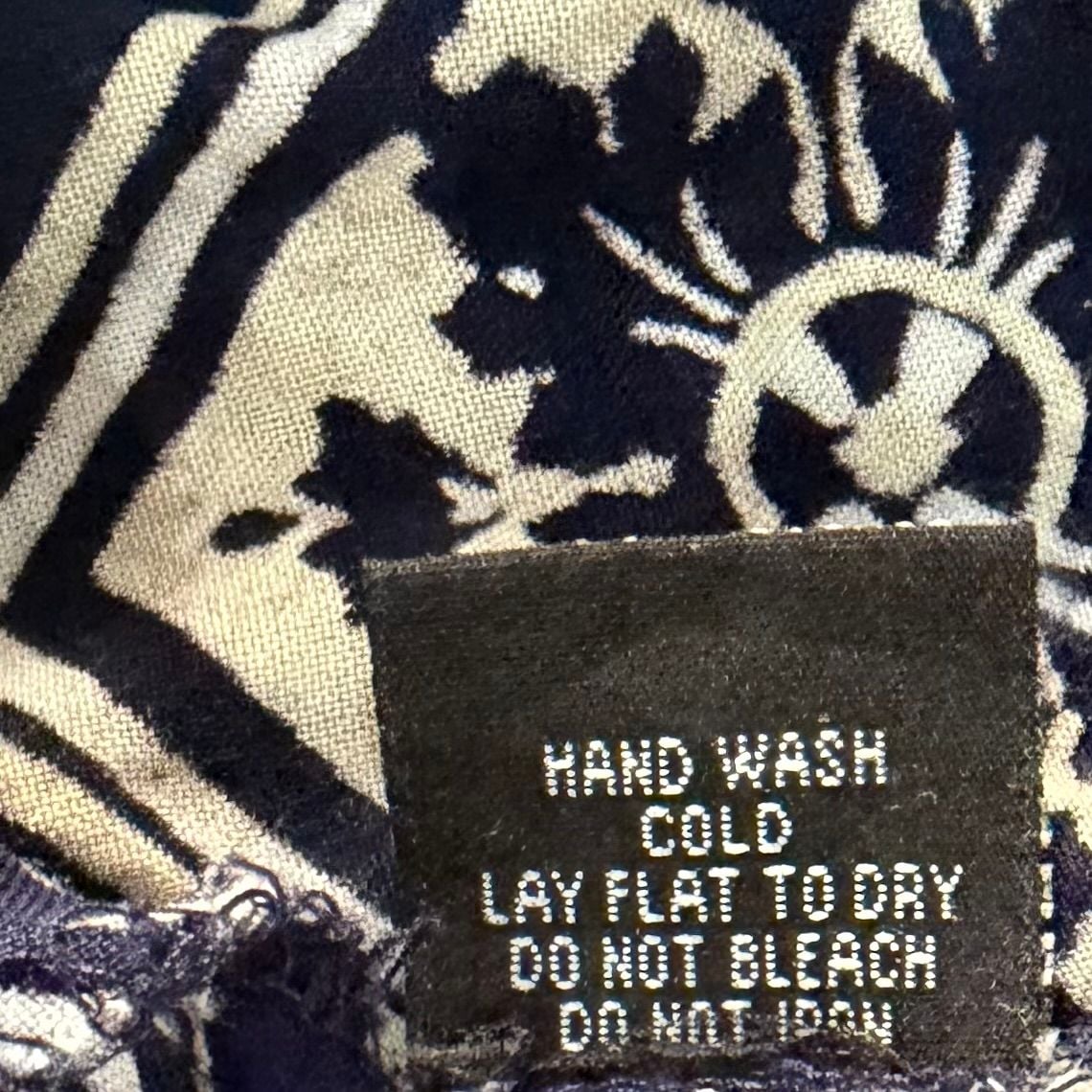 Wide Leg Trousers Size M Blue Patterned Floral Pants Smocked Waist 10