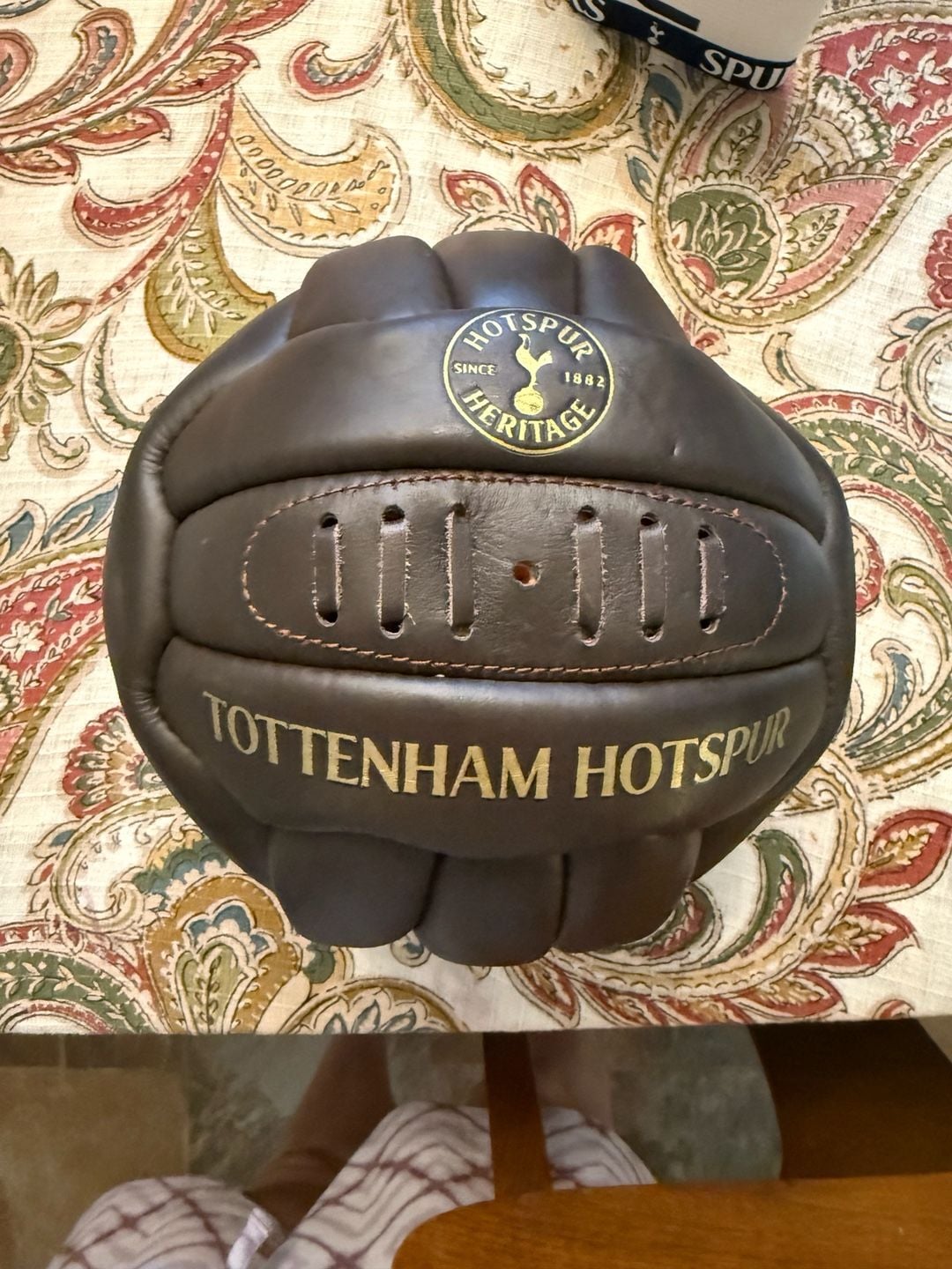 Tottenham Hotspur FC Retro Heritage Football Size 5 Brown Leather 1