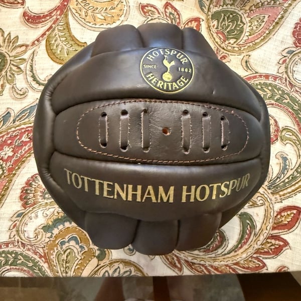 Tottenham Hotspur FC Retro Heritage Football Size 5 Brown Leather