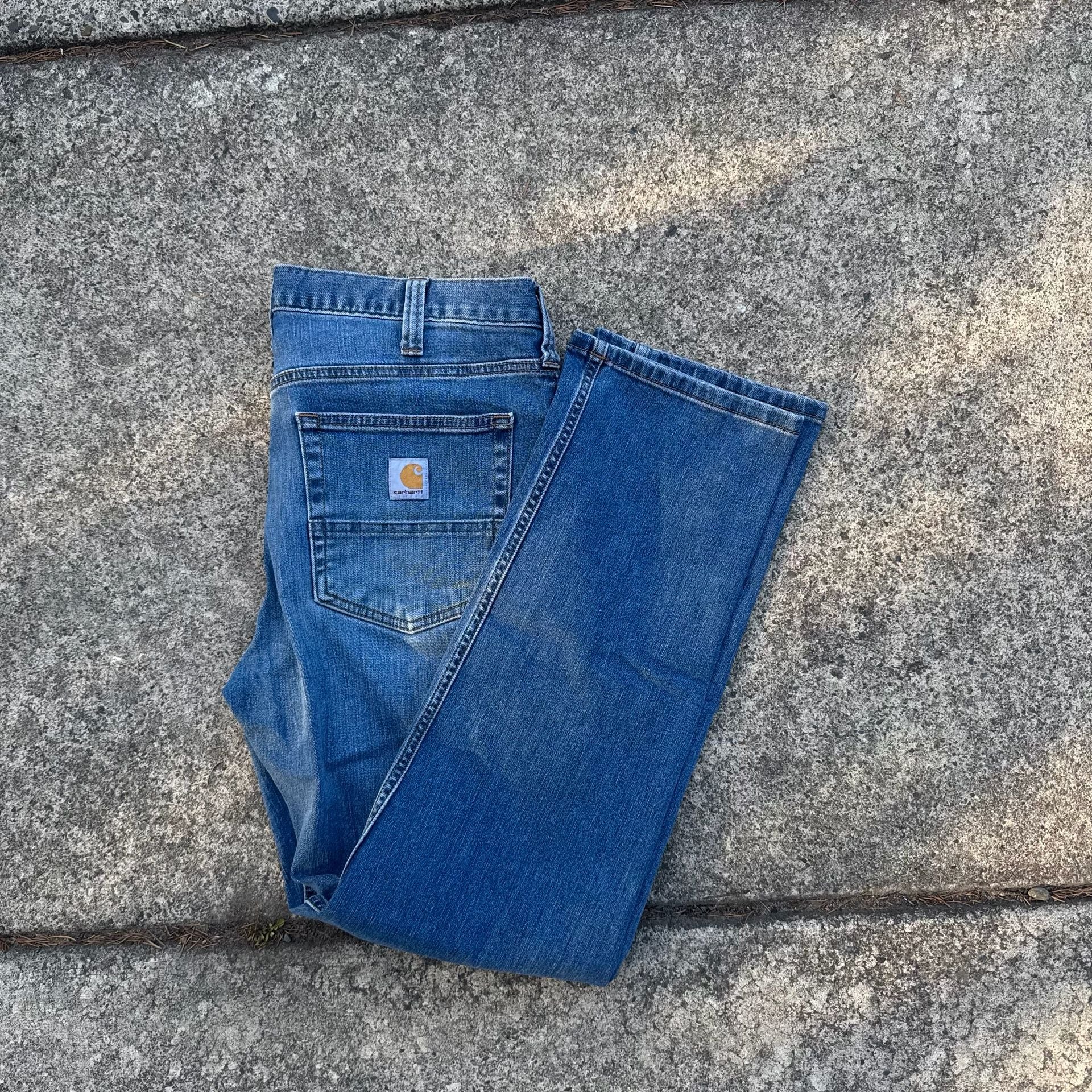 Carhartt Slim Fit Jeans Size 34x30 Medium Wash Denim 3