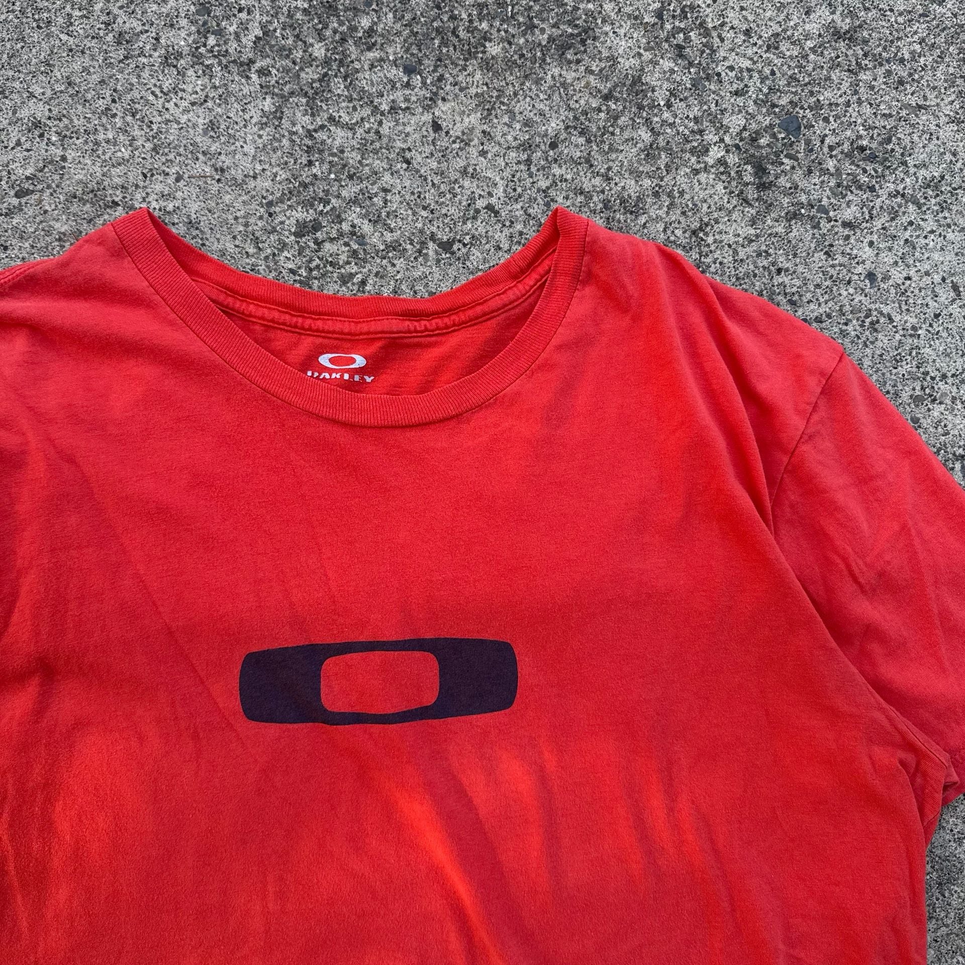 Oakley T-Shirt XL/TG Red Logo Center Short Sleeve 4