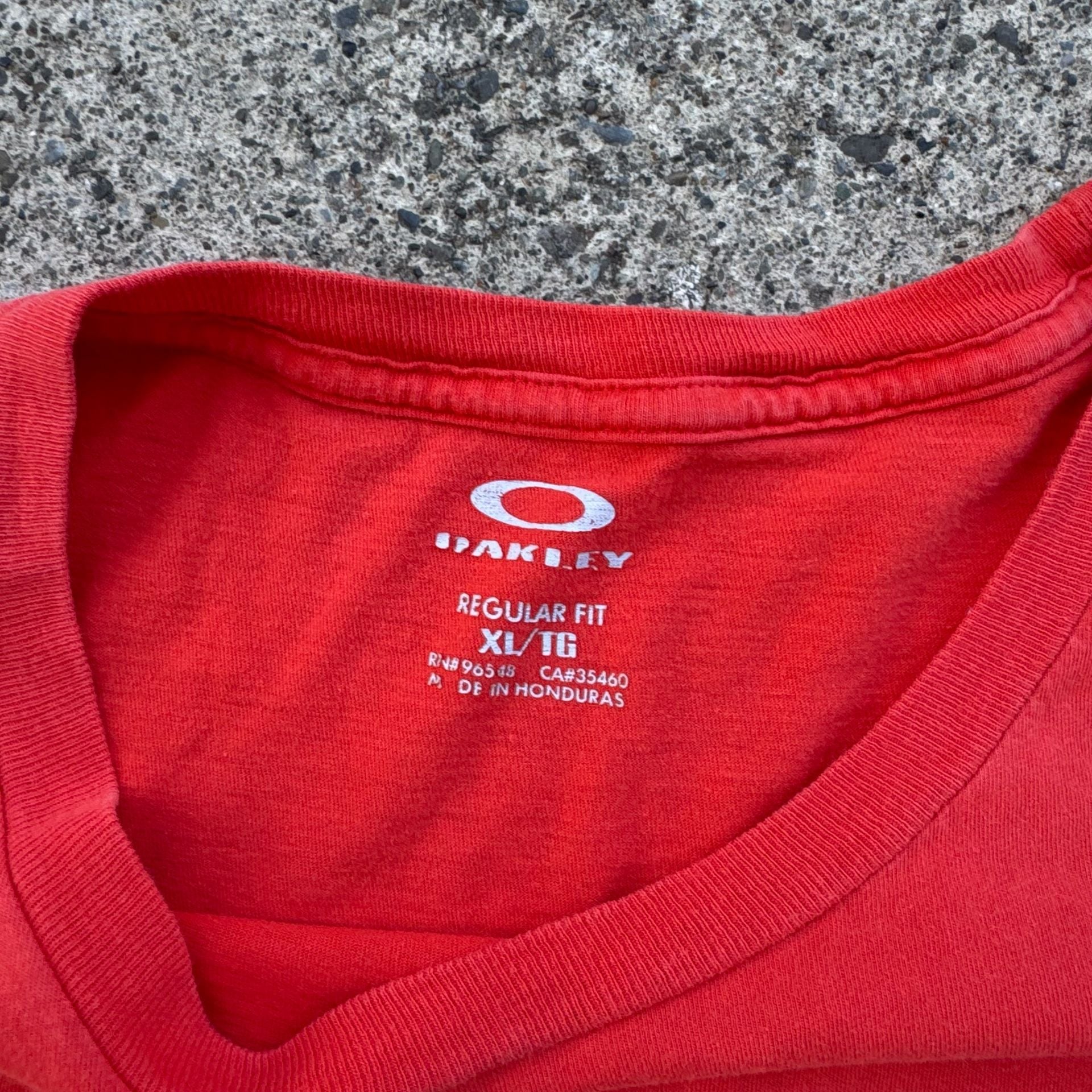 Oakley T-Shirt XL/TG Red Logo Center Short Sleeve 5
