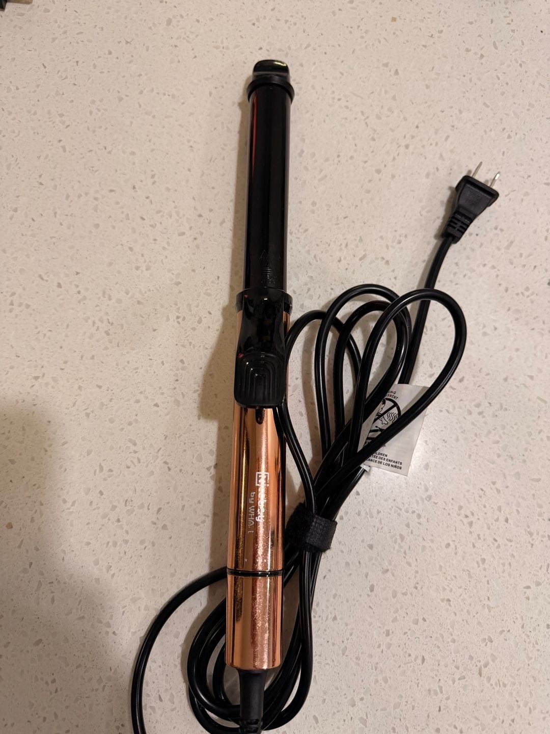 Nicebay Ceramic Curling Wand 1 Inch Hair Curler Rose Gold 1