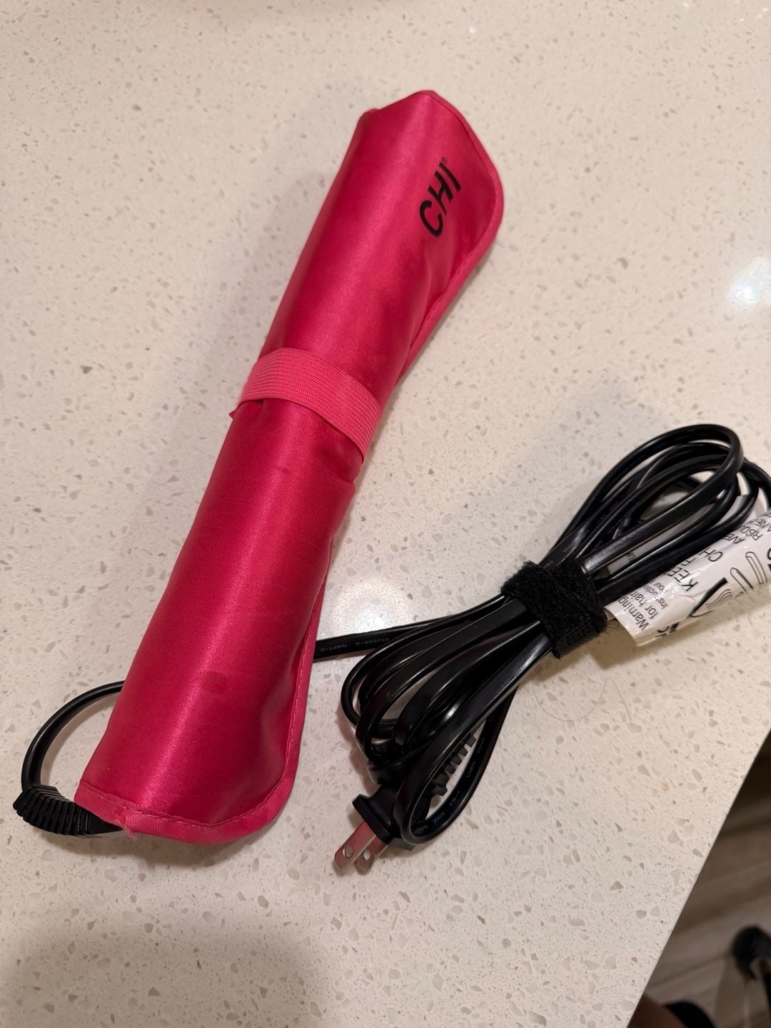 CHI Ceramic Flat Iron Pink Hair Straightener With Pouch 1