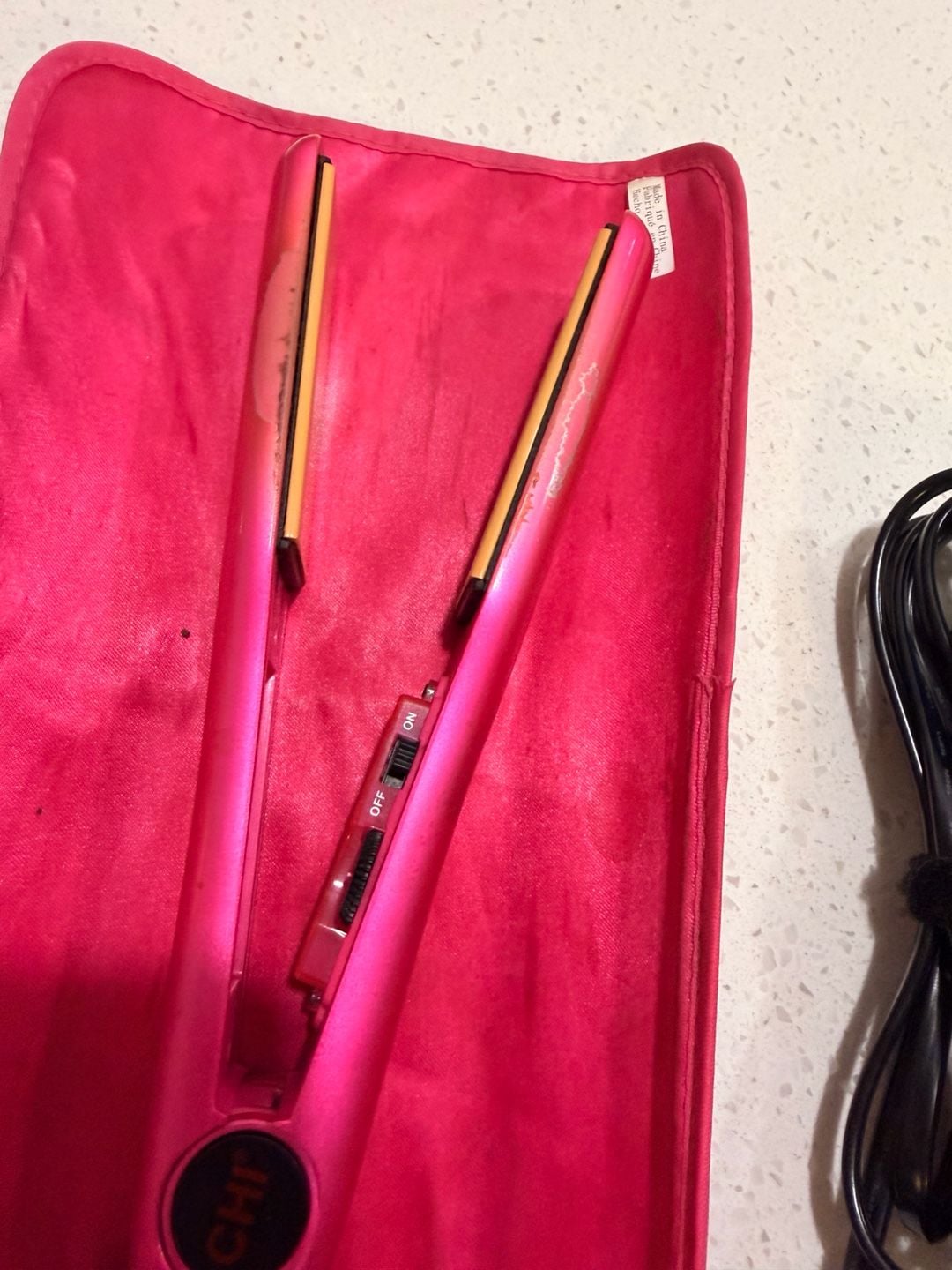 CHI Ceramic Flat Iron Pink Hair Straightener With Pouch 2