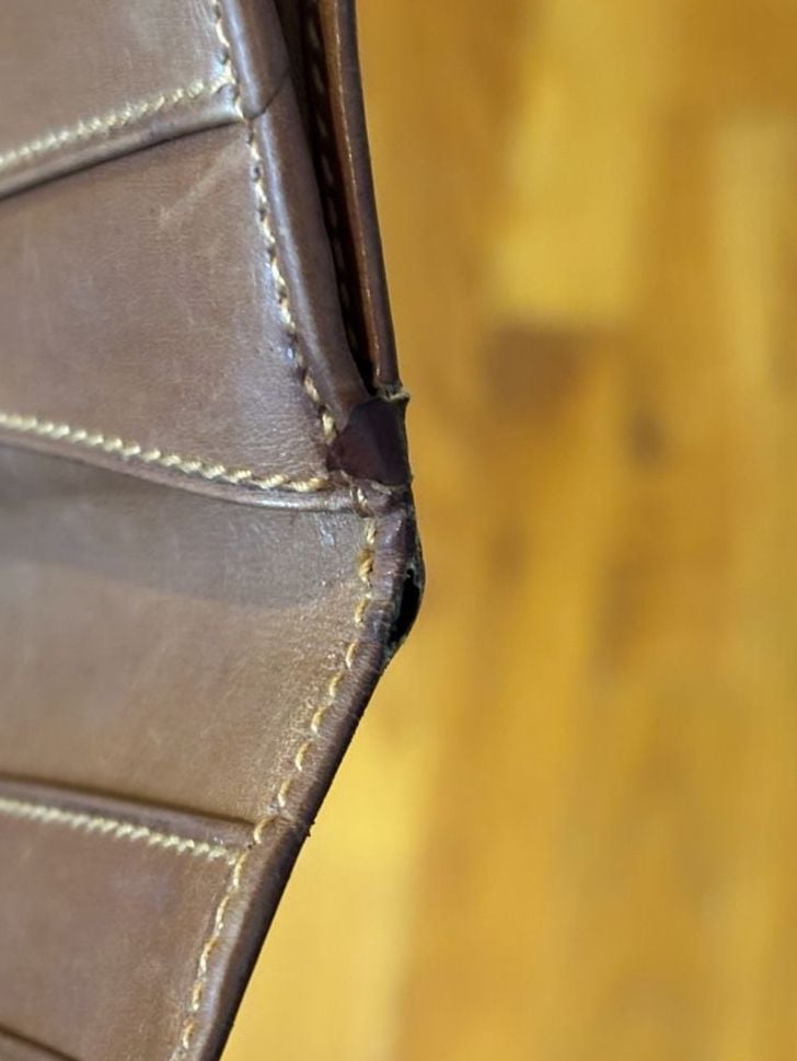 Gucci Leather Wallet Brown Made In Italy Vintage Clutch 7