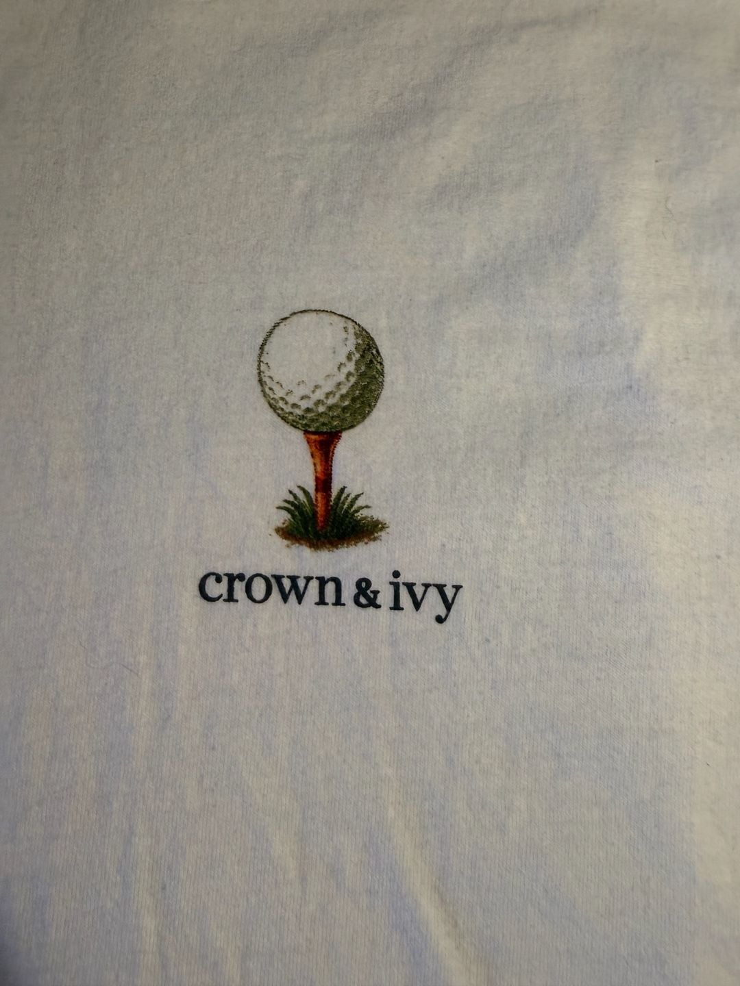 Crown & Ivy Graphic T-Shirt Size M White Ale In One Golf 3