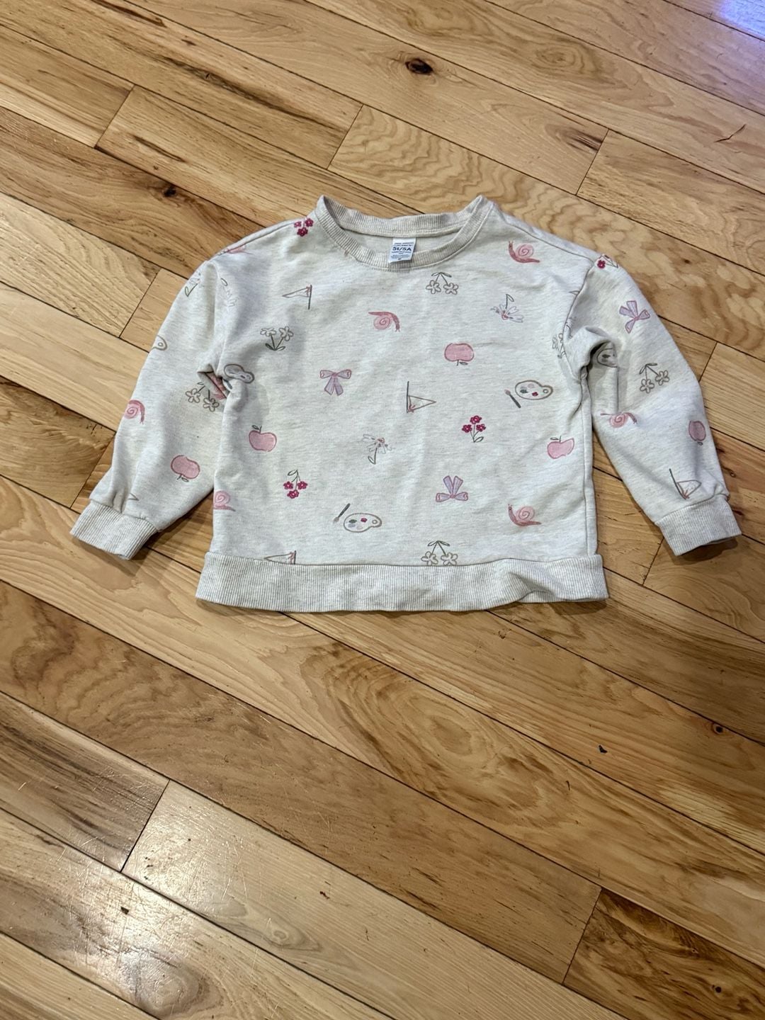 Carter's Sweatshirt Size 5T Ivory Graphic Print Pullover 2