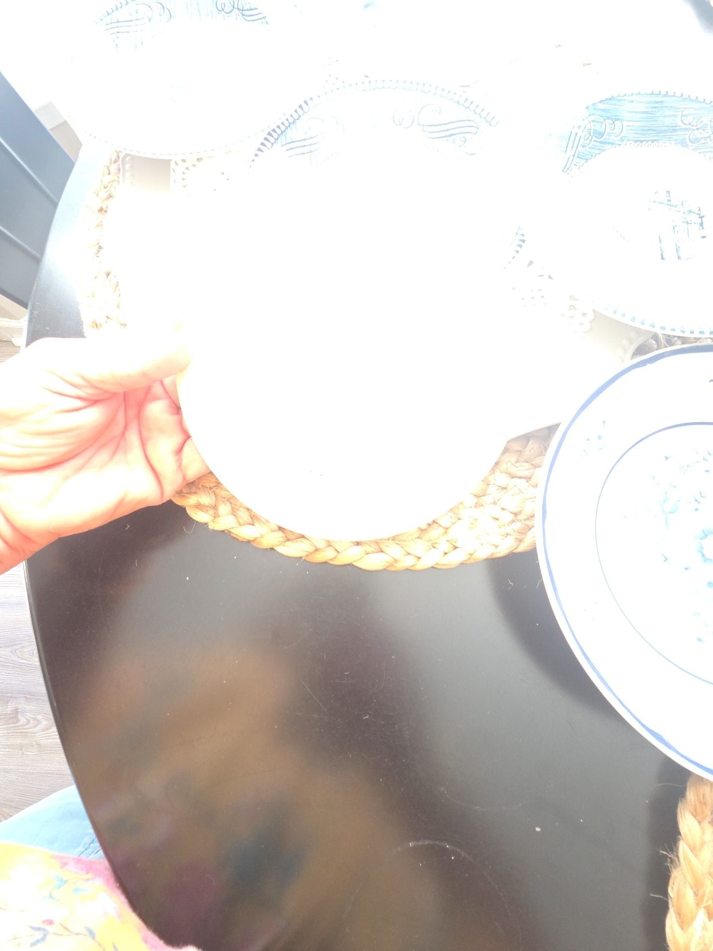 Vintage Blue and White Transferware Salad Plates Set of 6 9