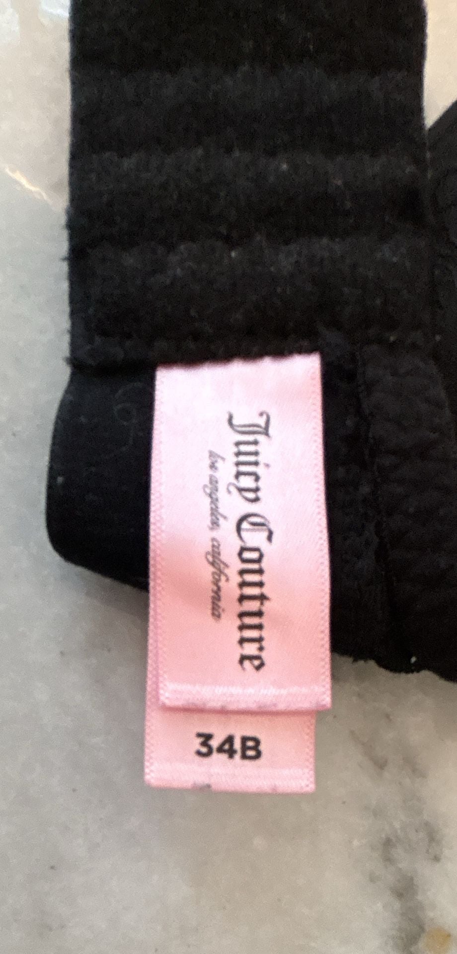 Juicy Couture Push Up Bra Size 34B Black Lace 4