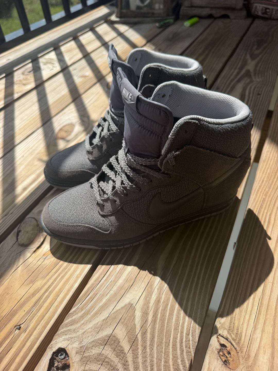 2014 Nike Dunk Sky Hi Wedge Gray 3