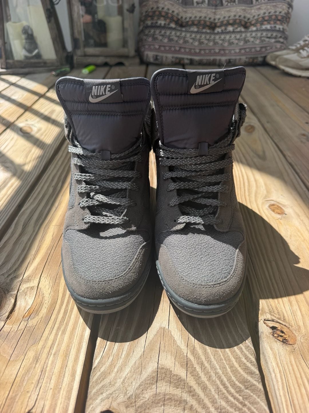 2014 Nike Dunk Sky Hi Wedge Gray 5